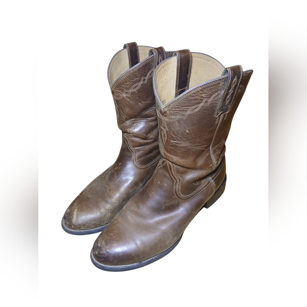 Men's Brown Leather Western Cowboy Boots